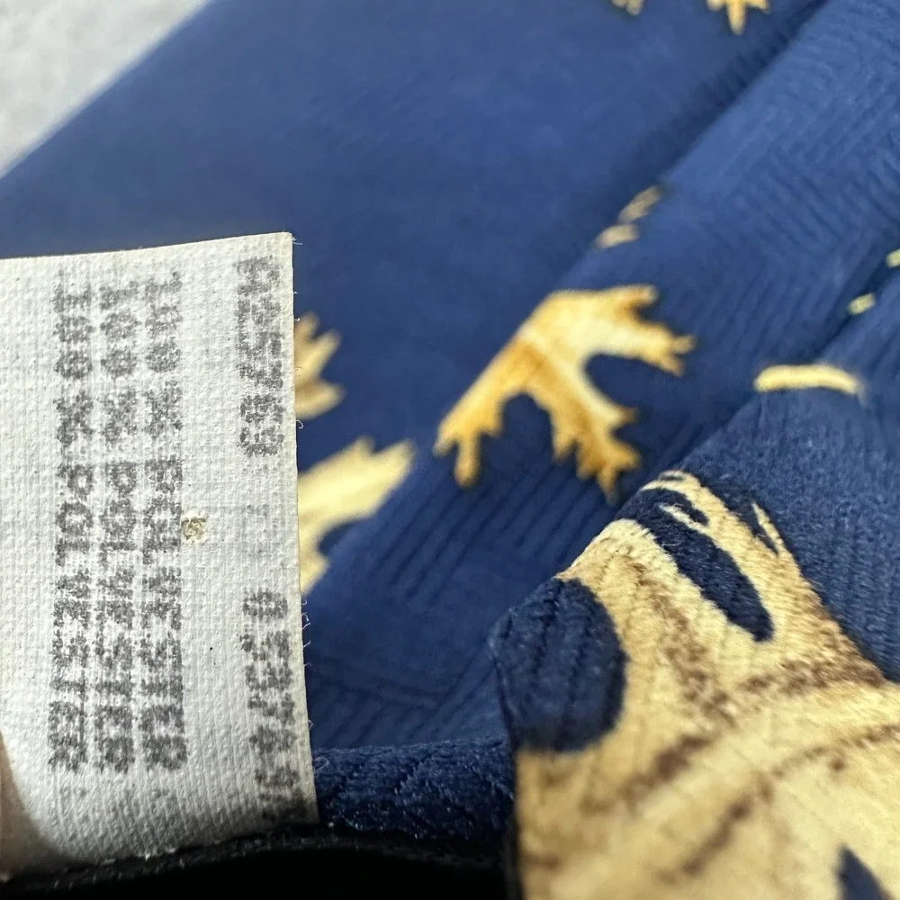Vintage Field Wear Tie Navy Leaf Mallard‎ Ducks Outdoors Novelty Hunter
